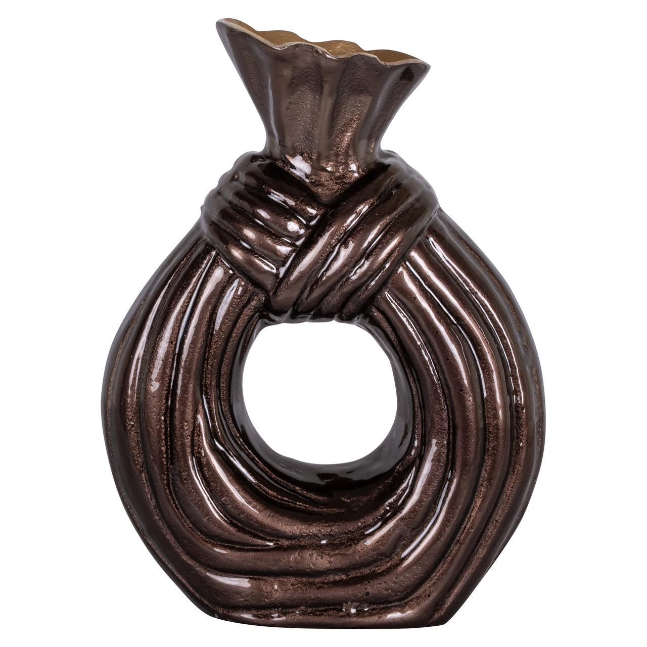 Vaas Suen donkerbruin groot