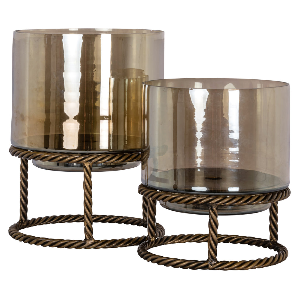 Windlicht Ropia goud groot